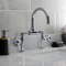 Kingston Brass Industrial Style Whl Handle Bridge Bathroom Faucet W/Pop-Up Drain, Chrm KS2171RX - alternate 6